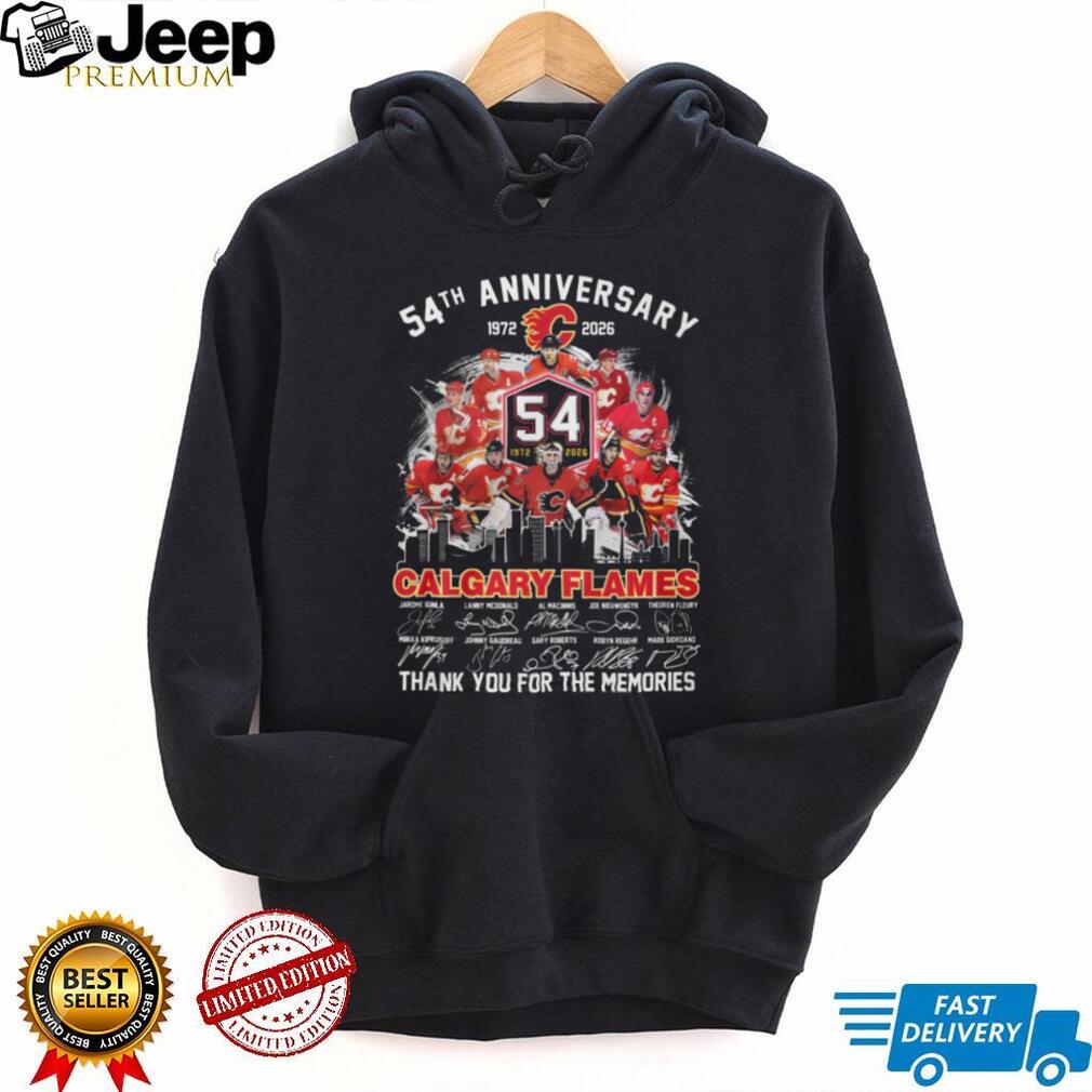 Calgary Flames 54th Anniversary 1972 2026 Greatest Players Memories T Shirt