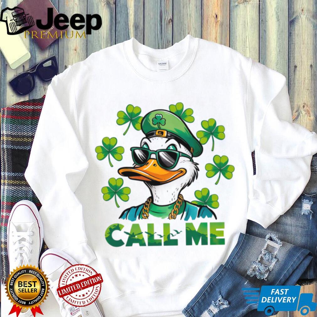 Call Me Duck St. Patrick’s Day Cool Sunglasses Clover T Shirt