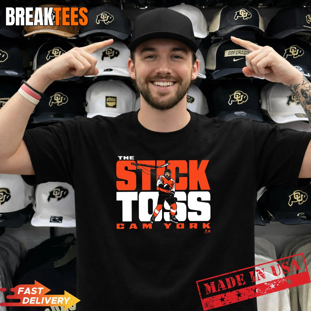 Cam York Stick Toss Philadelphia Hockey Shirt