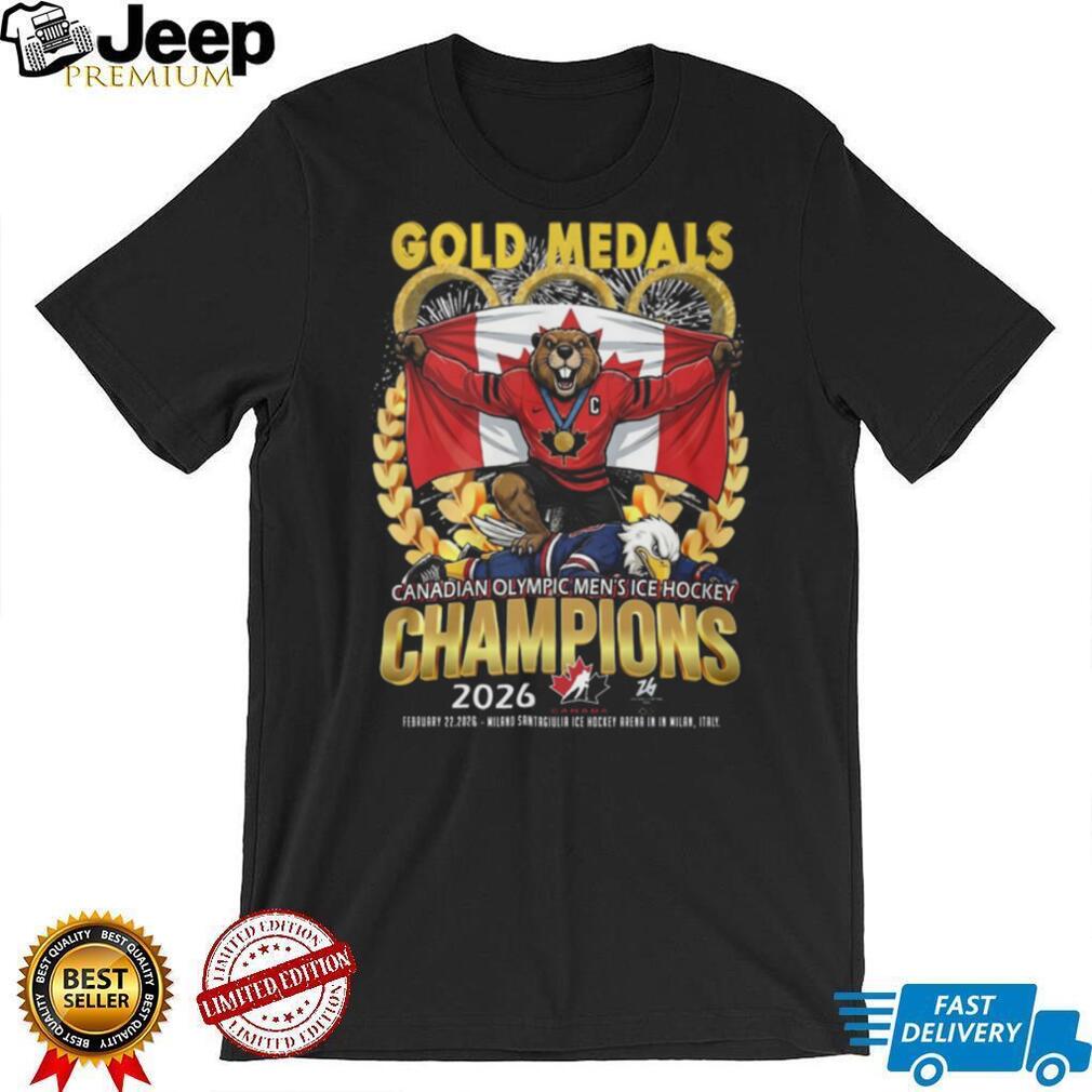 Canadian Olympic Men’s Ice Hockey Champions 2026 Gold Medals T Shirt