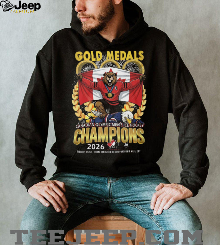 Canadian Olympic Men’s Ice Hockey Champions 2026 Gold Medals T Shirt