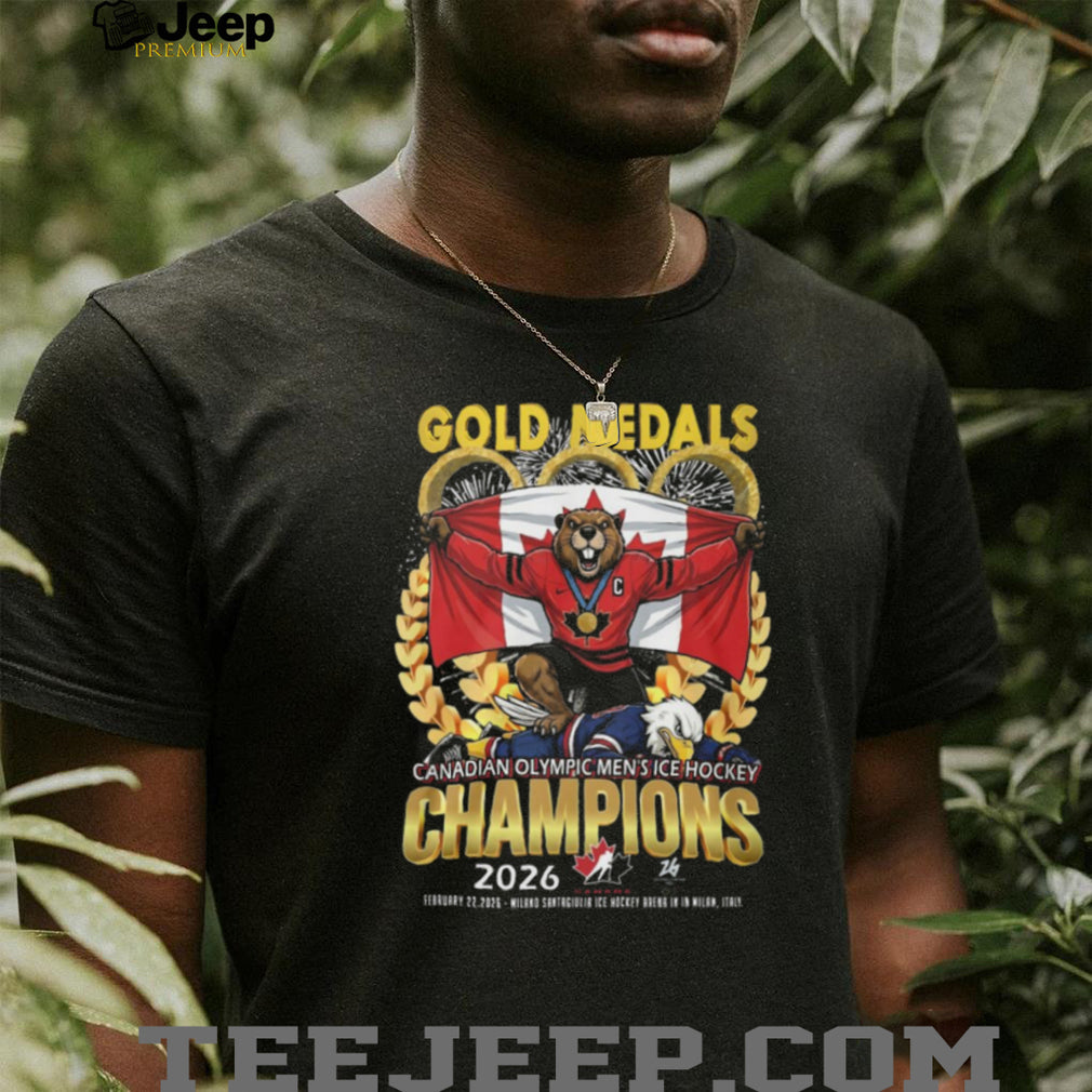 Canadian Olympic Men’s Ice Hockey Champions 2026 Gold Medals T Shirt