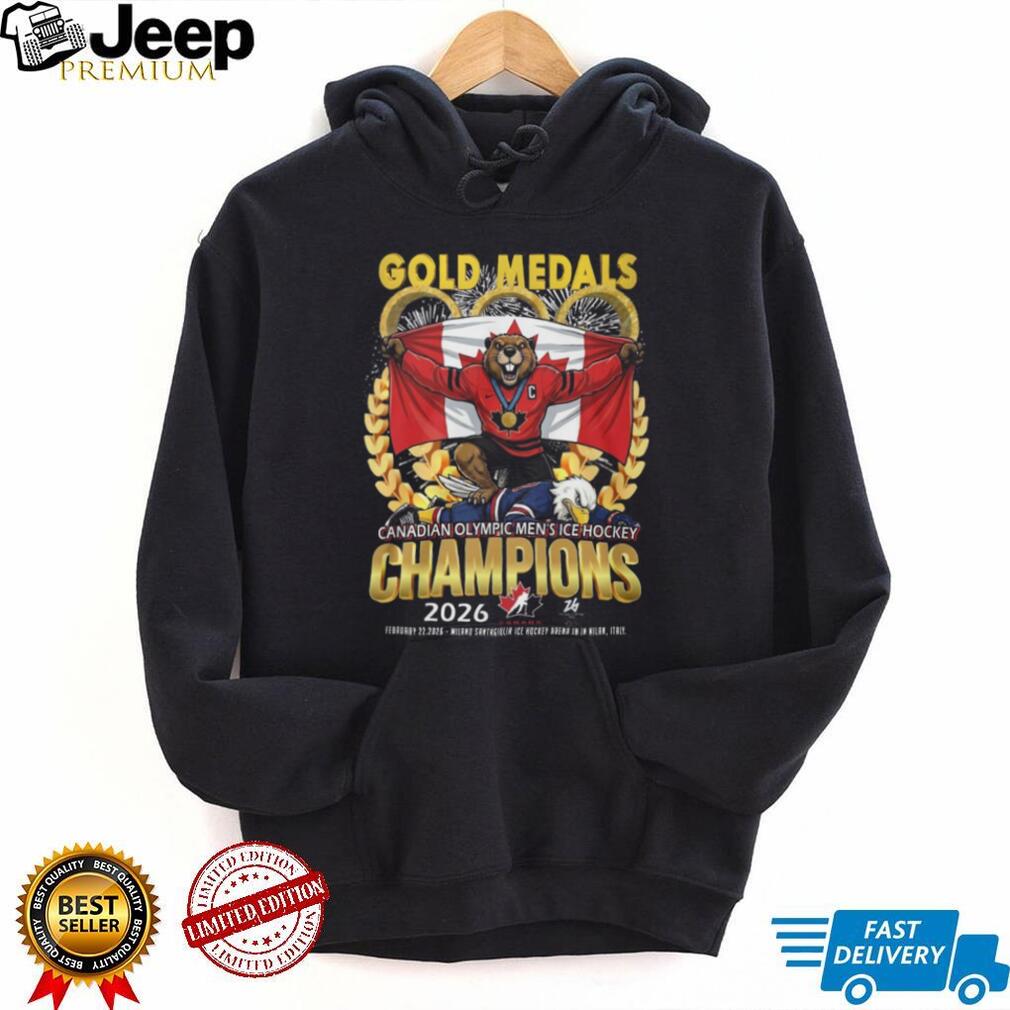 Canadian Olympic Men’s Ice Hockey Champions 2026 Gold Medals T Shirt