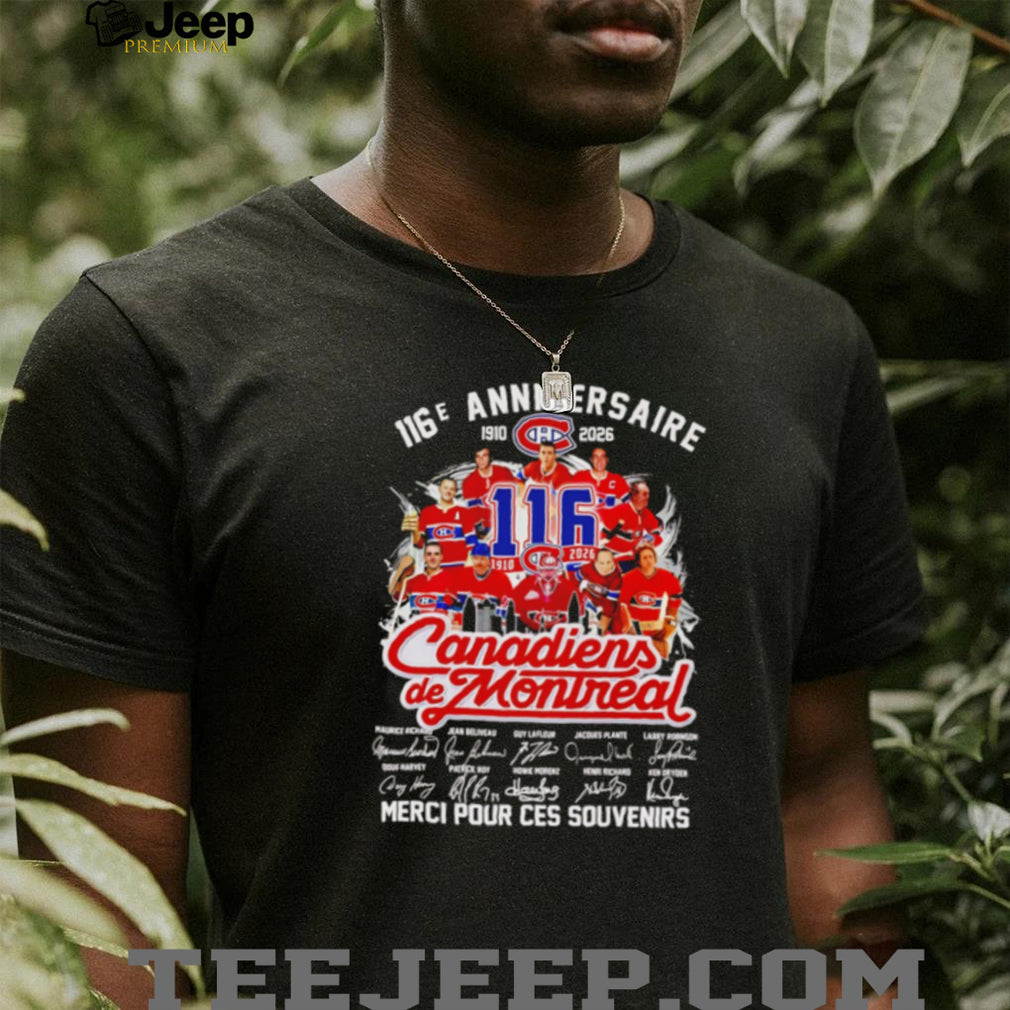 Canadiens de Montreal 116e Anniversaire Signature Hockey Shirt