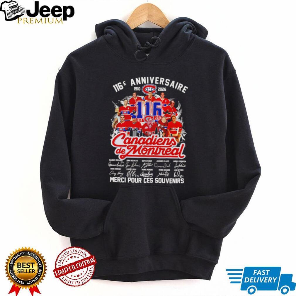 Canadiens de Montreal 116e Anniversaire Signature Hockey Shirt