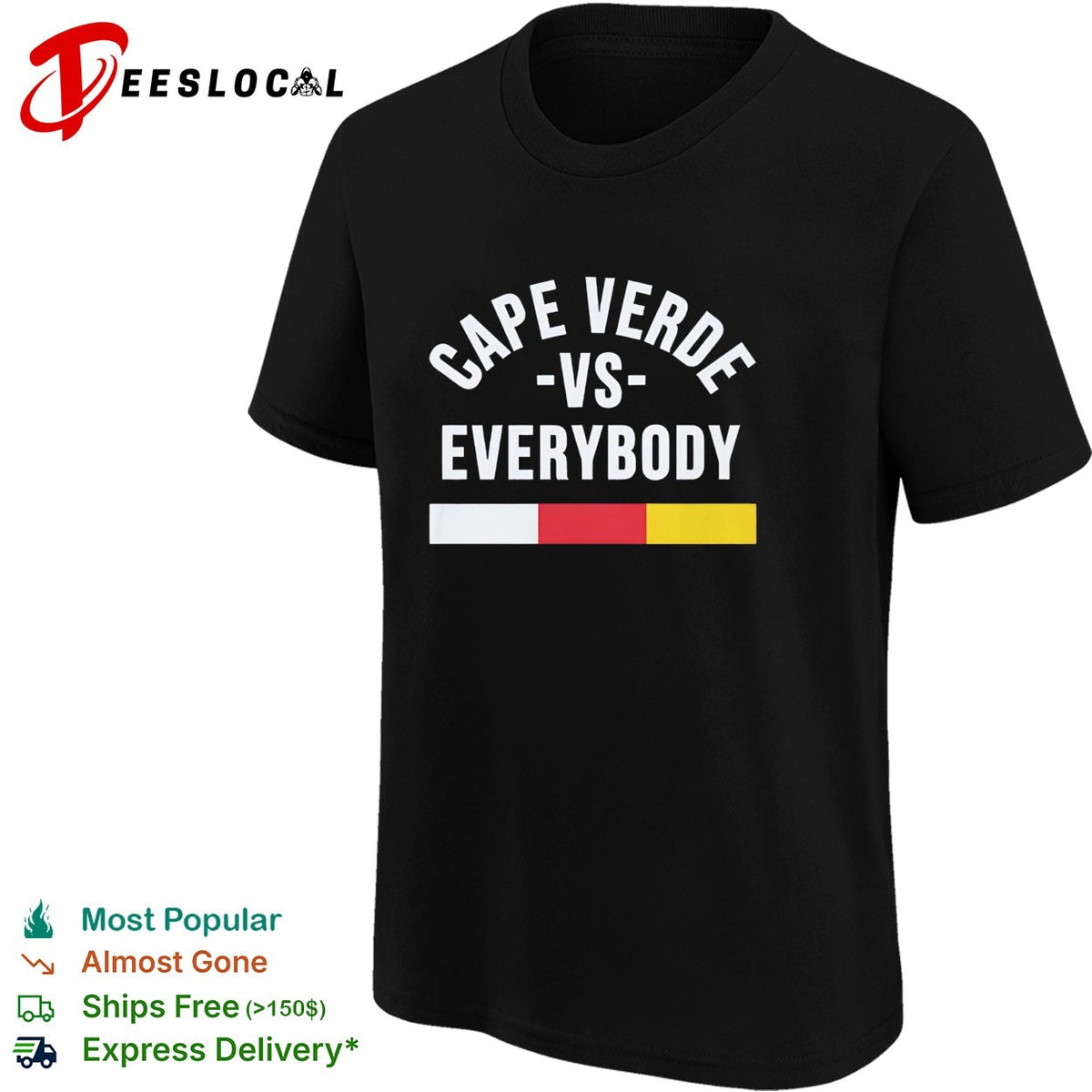 Cape Verde vs everybody flag soccer pride shirt