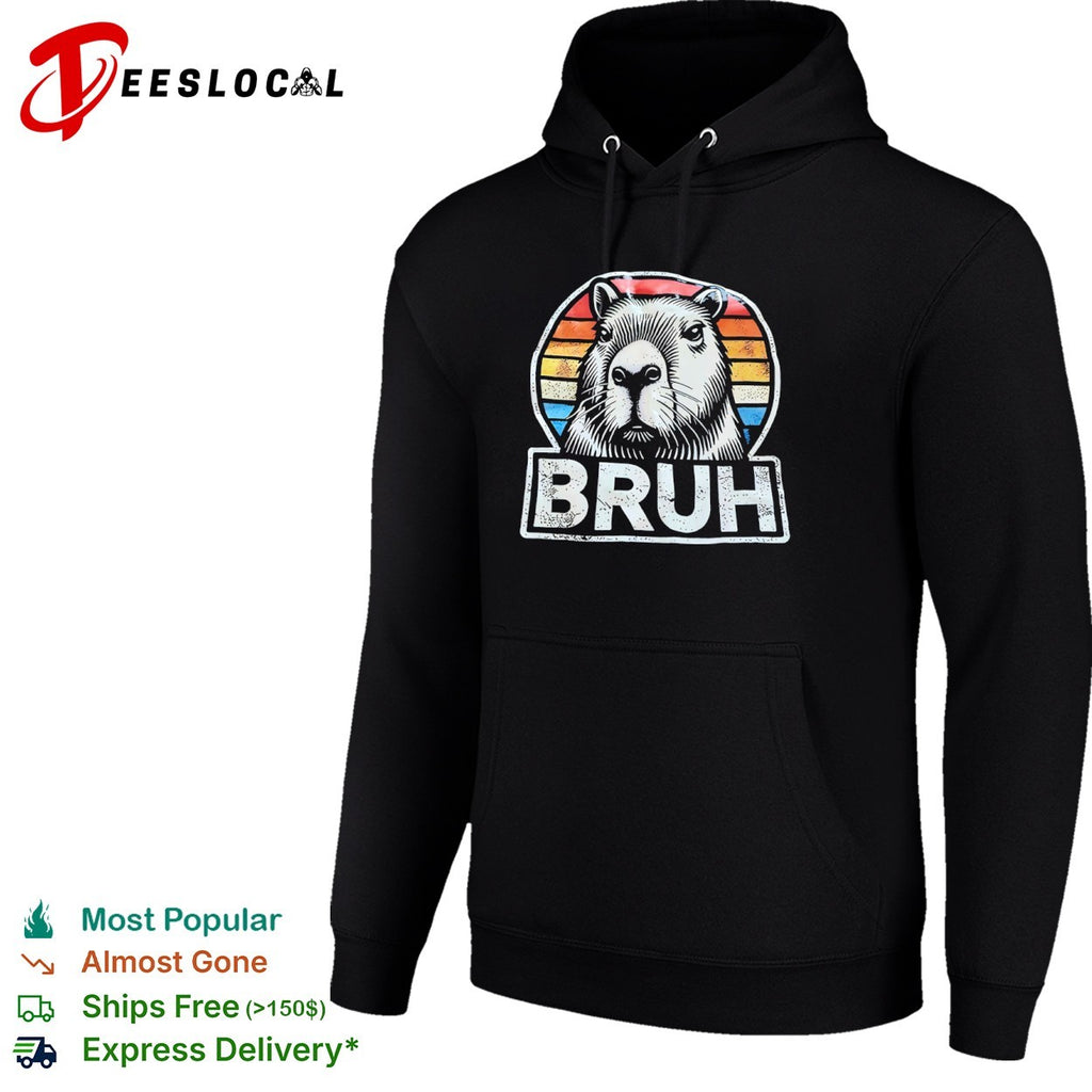 Capybara Bruh Sunset Animal shirt