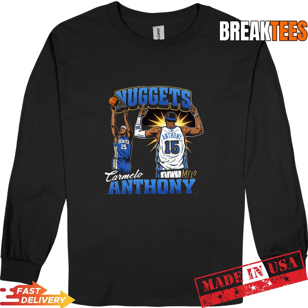 Carmelo Anthony Denver Nuggets Basketball Star Vintage Style T-Shirt