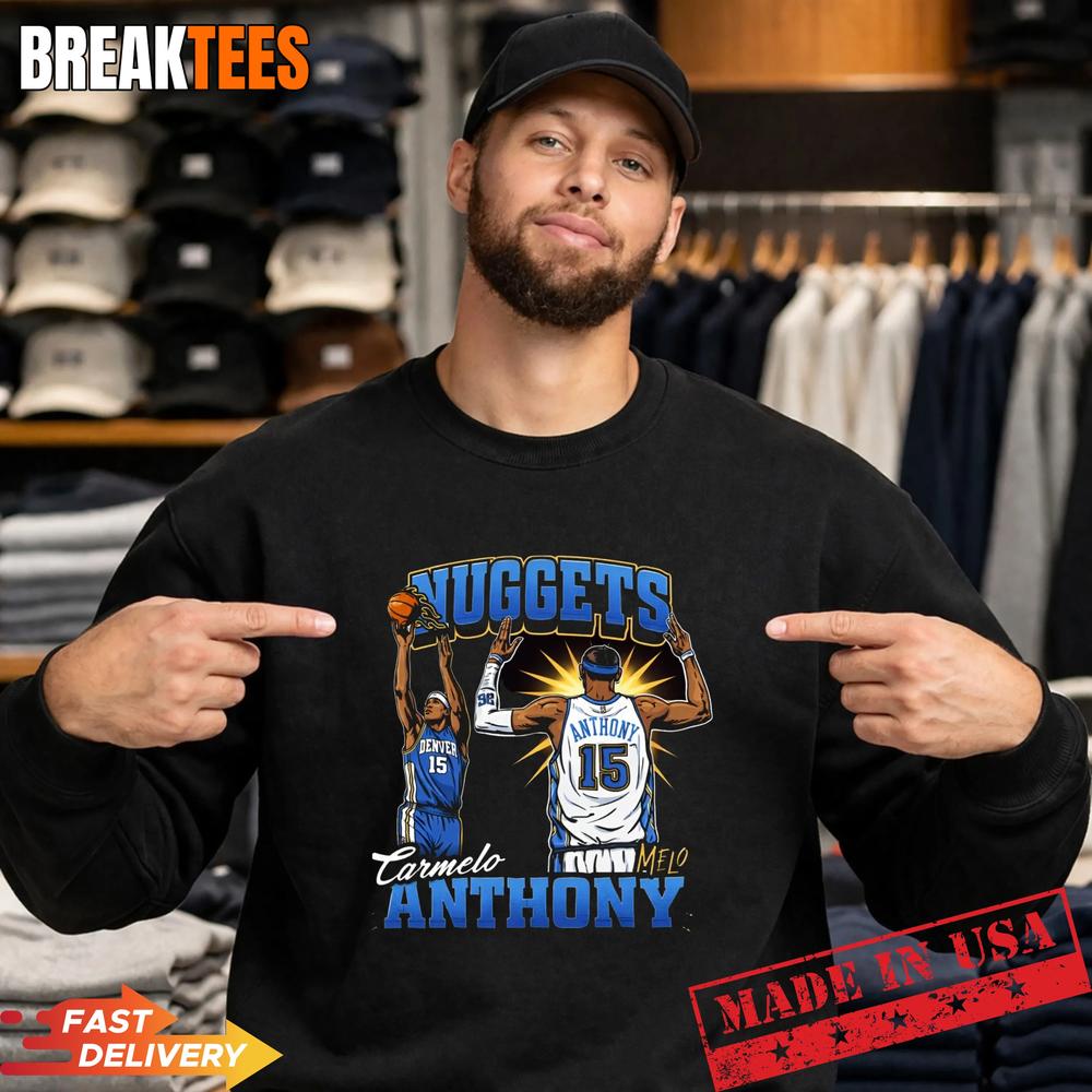 Carmelo Anthony Denver Nuggets Basketball Star Vintage Style T-Shirt