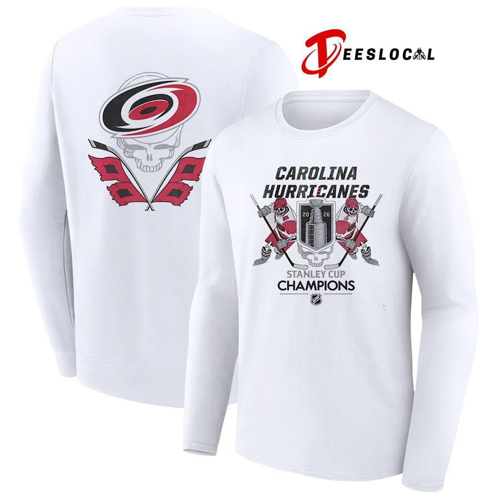 Carolina Huricanes Stanley Cup champions skeletons graphic shirt