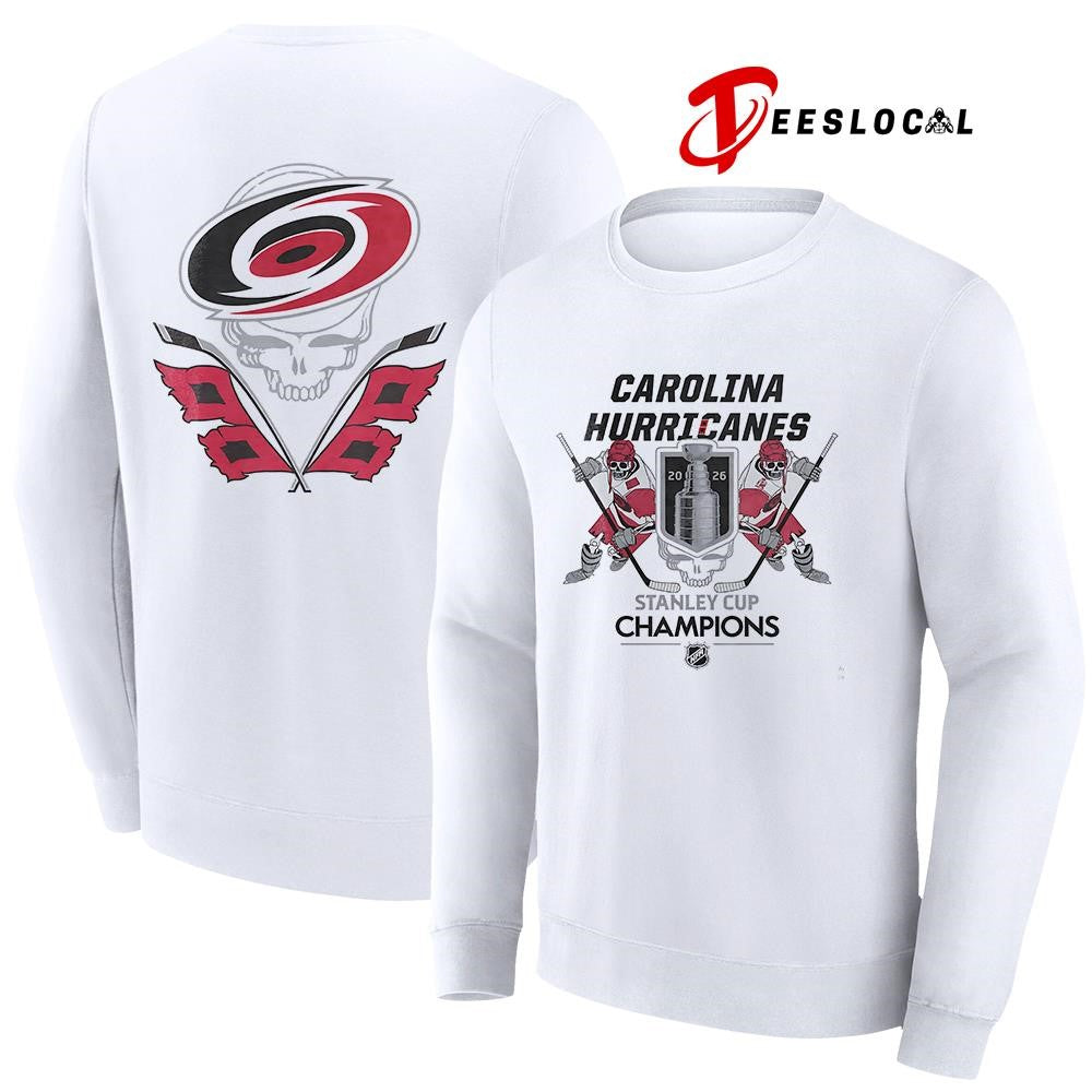 Carolina Huricanes Stanley Cup champions skeletons graphic shirt