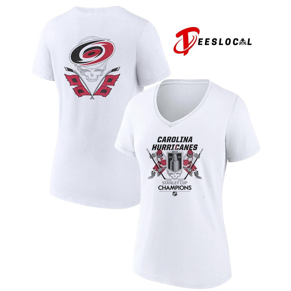 Carolina Huricanes Stanley Cup champions skeletons graphic shirt