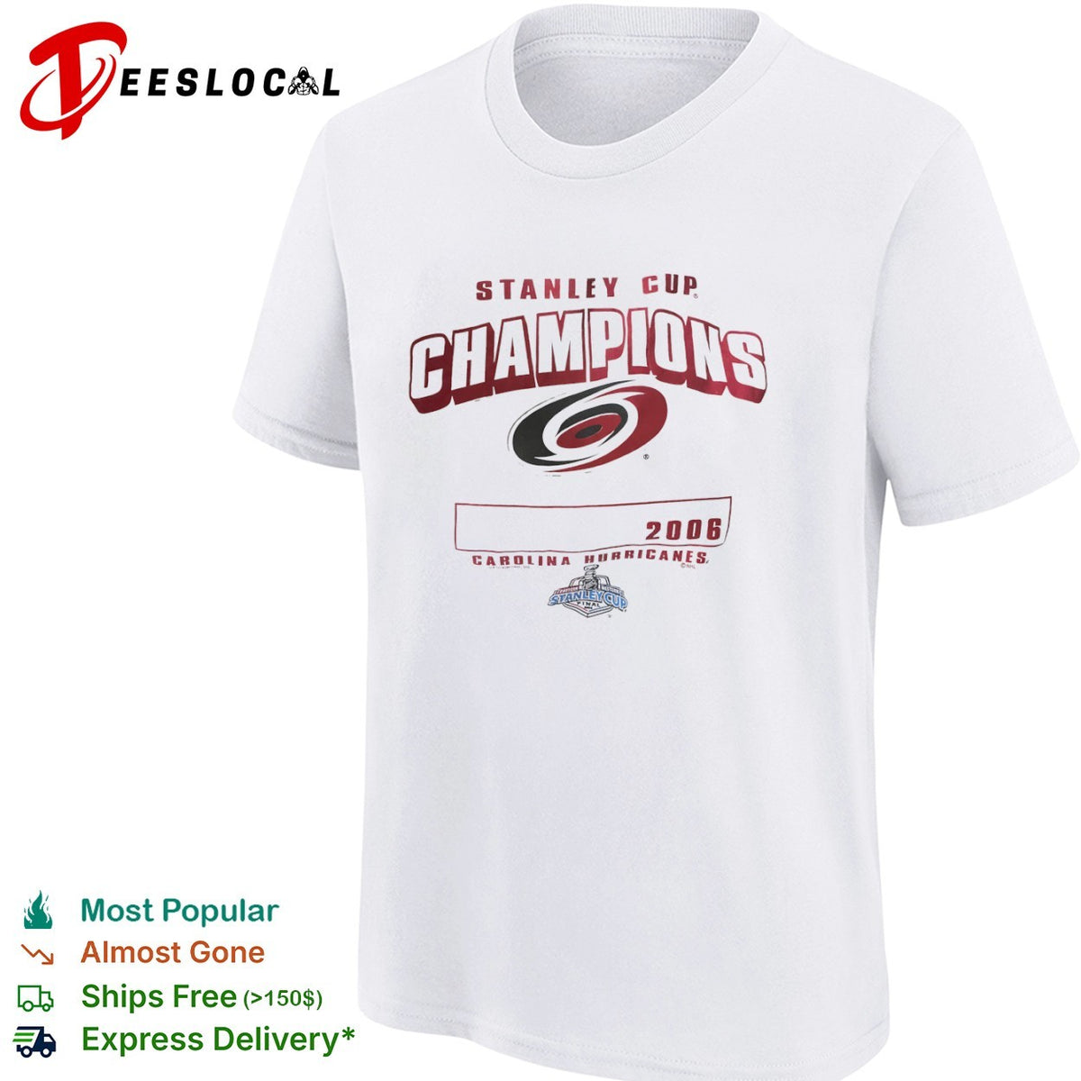Carolina Hurricanes 2006 Stanley Cup Champions NHL Hockey Team Logo shirt