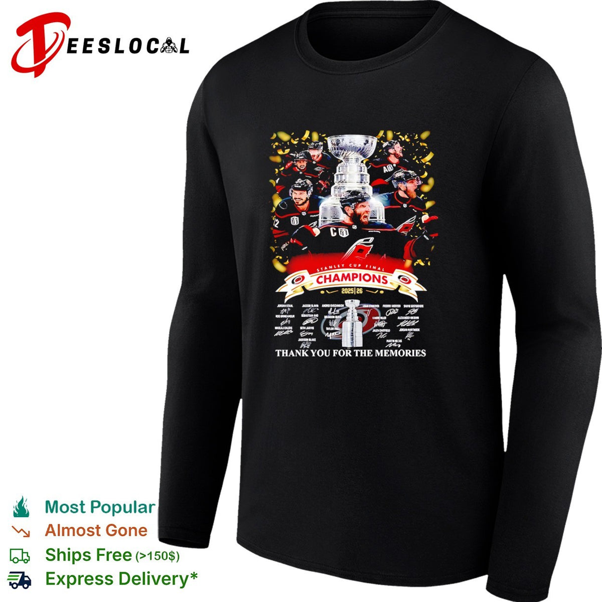Carolina Hurricanes 2025-2026 Stanley Cup Champions shirt