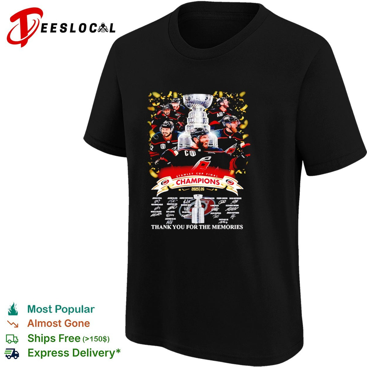 Carolina Hurricanes 2025-2026 Stanley Cup Champions shirt