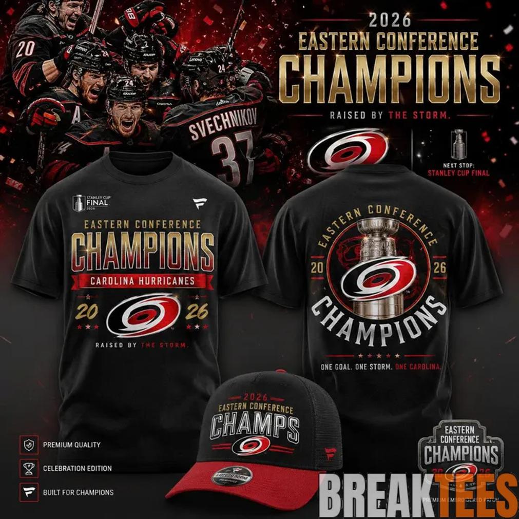 Carolina Hurricanes 2026 NHL Eastern Conference Champions Limited Edition 3D T-Shirt