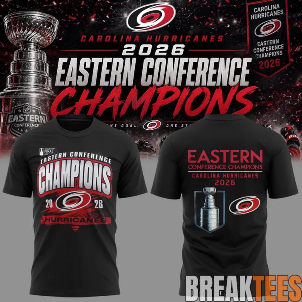Carolina Hurricanes 2026 NHL Eastern Conference Champions Limited Edition 3D T-Shirt
