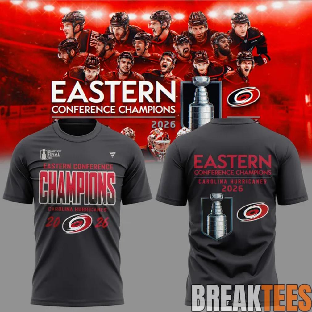 Carolina Hurricanes 2026 NHL Eastern Conference Champions Limited Edition 3D T-Shirt