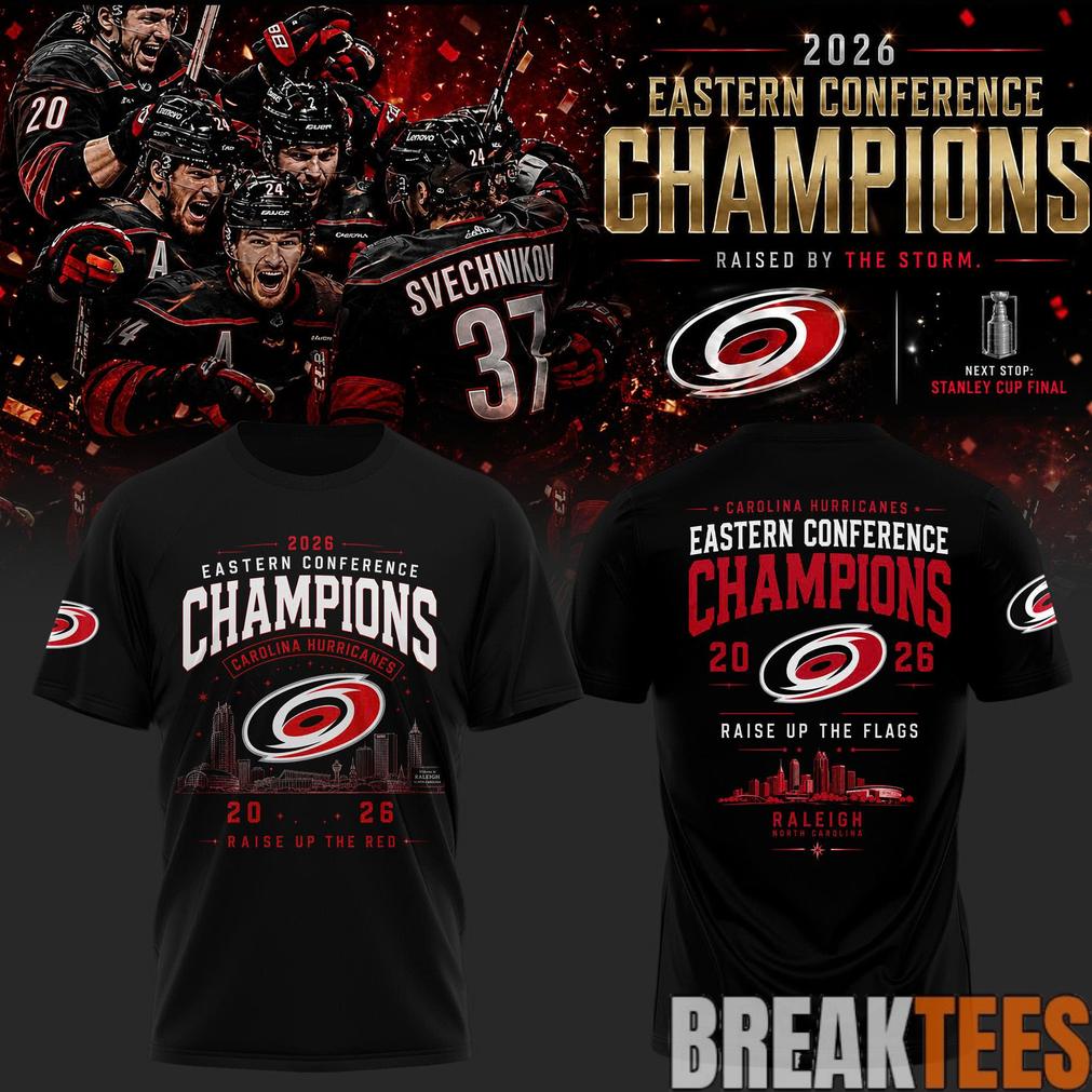 Carolina Hurricanes 2026 NHL Eastern Conference Champions Limited Edition 3D T-Shirt