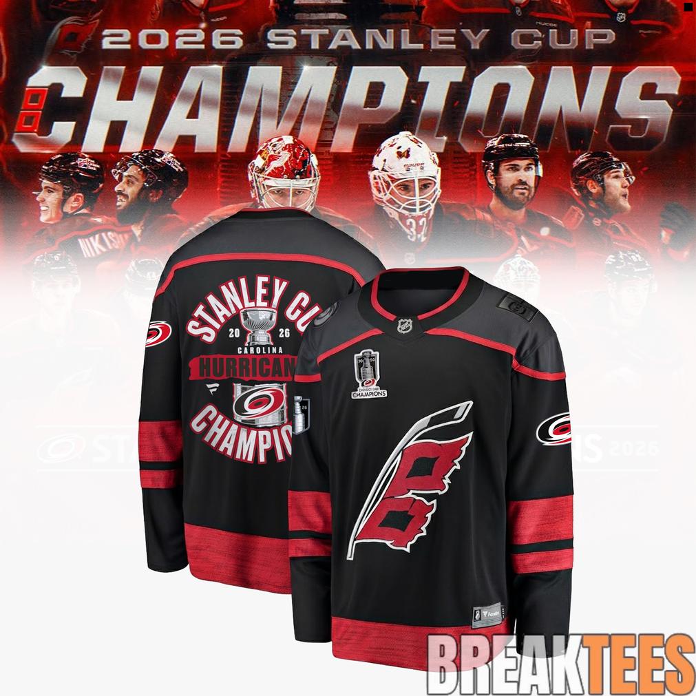 Carolina Hurricanes 2026 Stanley Cup Champions Black Edition Hockey Jersey