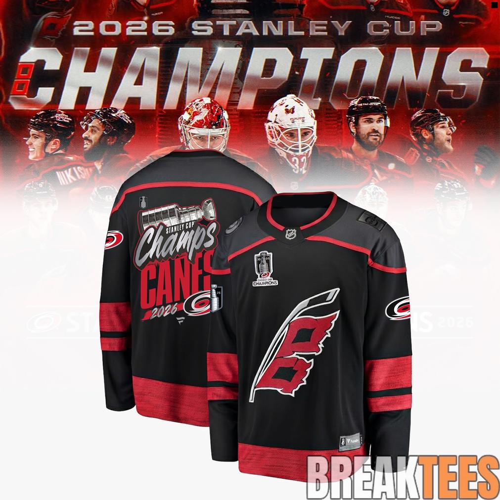 Carolina Hurricanes 2026 Stanley Cup Champions Black Edition Hockey Jersey