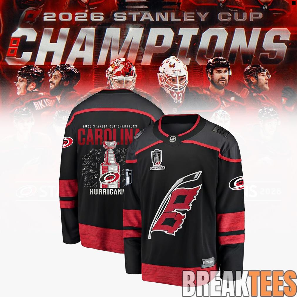 Carolina Hurricanes 2026 Stanley Cup Champions Black Edition Hockey Jersey