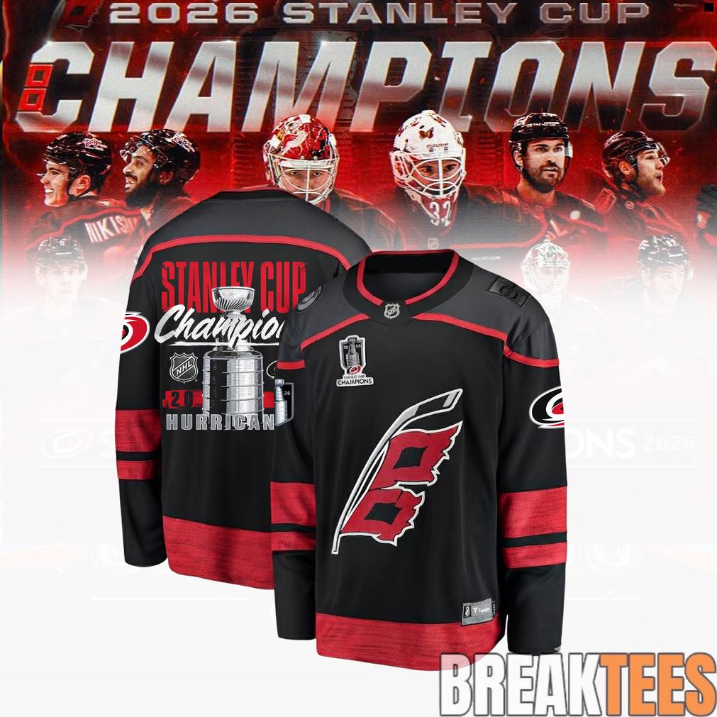Carolina Hurricanes 2026 Stanley Cup Champions Black Edition Hockey Jersey