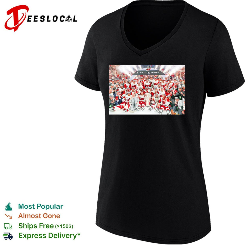 Carolina Hurricanes 2026 Stanley Cup Champions full team victory group photo celebration shirt