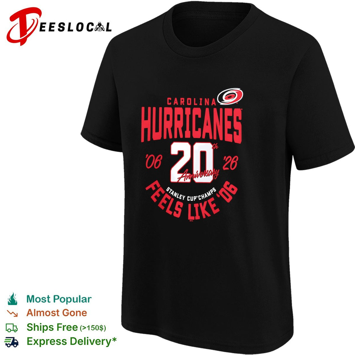 Carolina Hurricanes 20th Anniversary 06 26 Feels Like 06 Stanley Cup Champs shirt