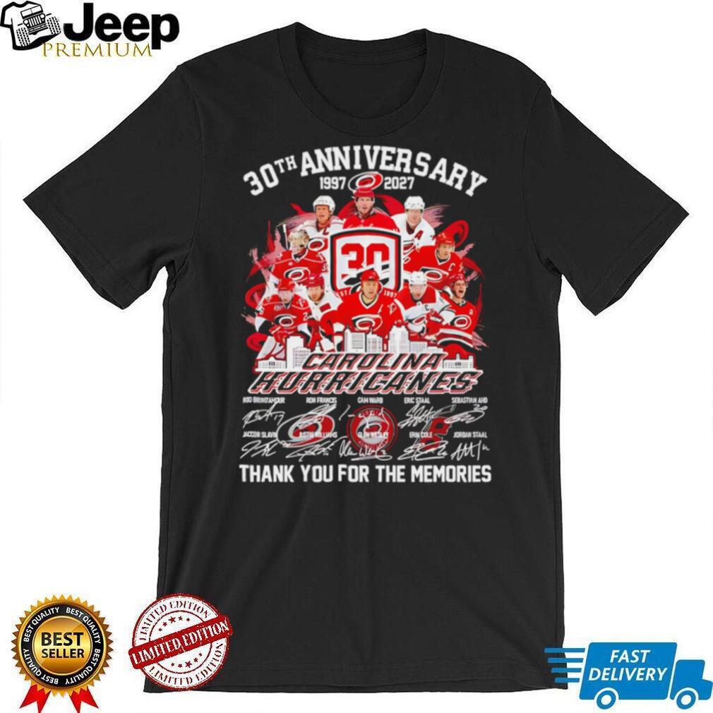 Carolina Hurricanes 30th Anniversary Hockey Legends Team Tribute T Shirt