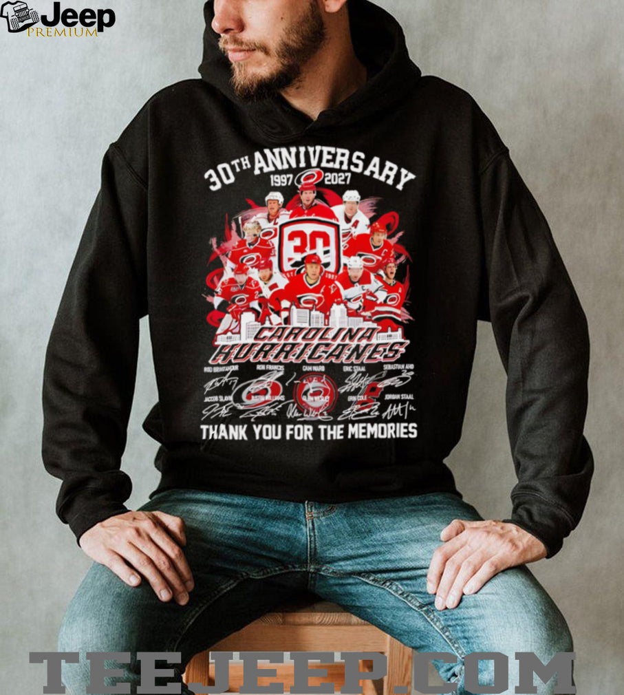 Carolina Hurricanes 30th Anniversary Hockey Legends Team Tribute T Shirt