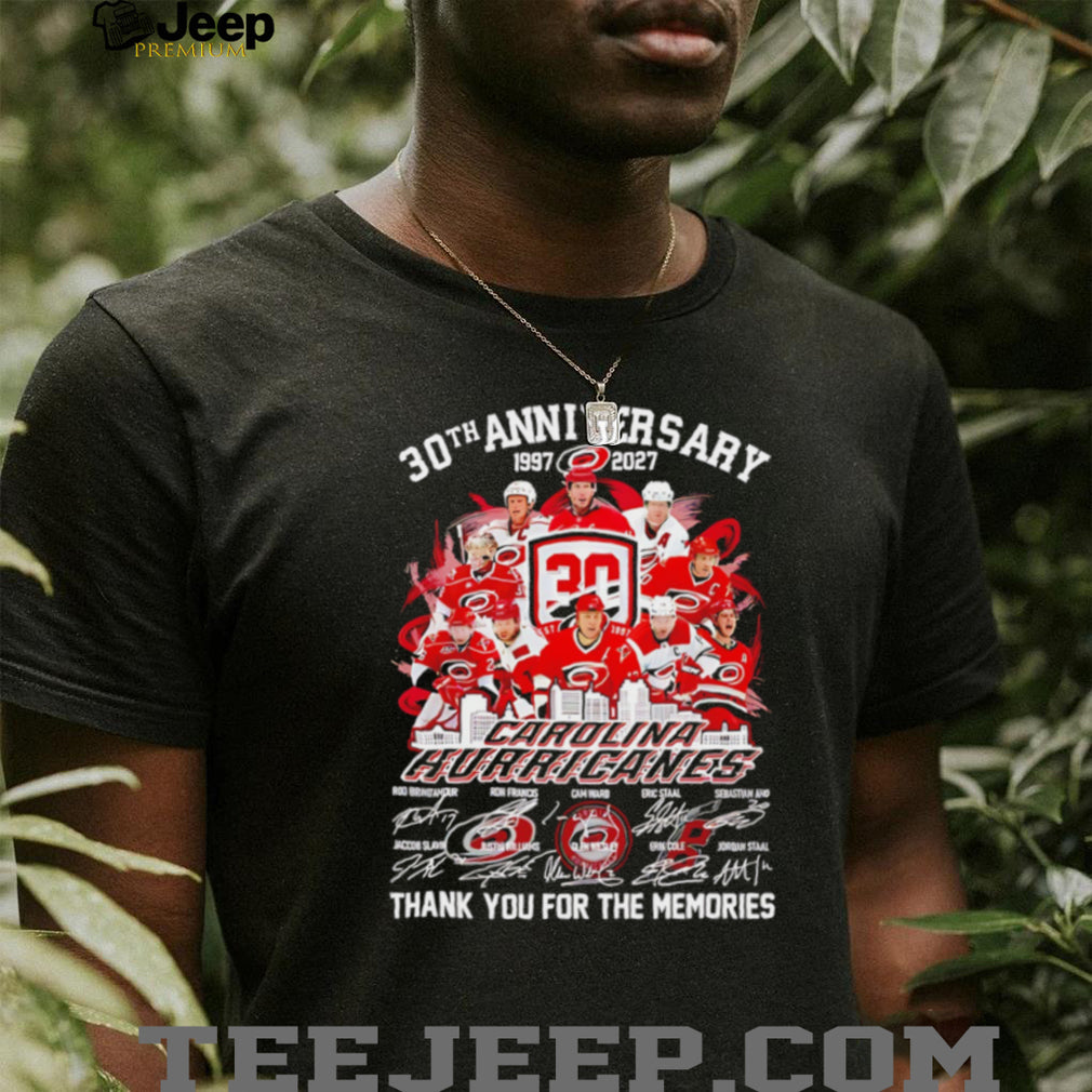 Carolina Hurricanes 30th Anniversary Hockey Legends Team Tribute T Shirt