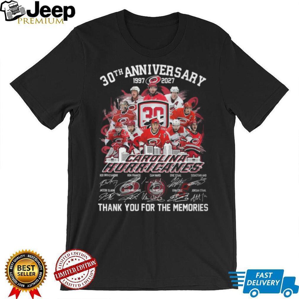 Carolina Hurricanes 30th Anniversary Team Signature Shirt