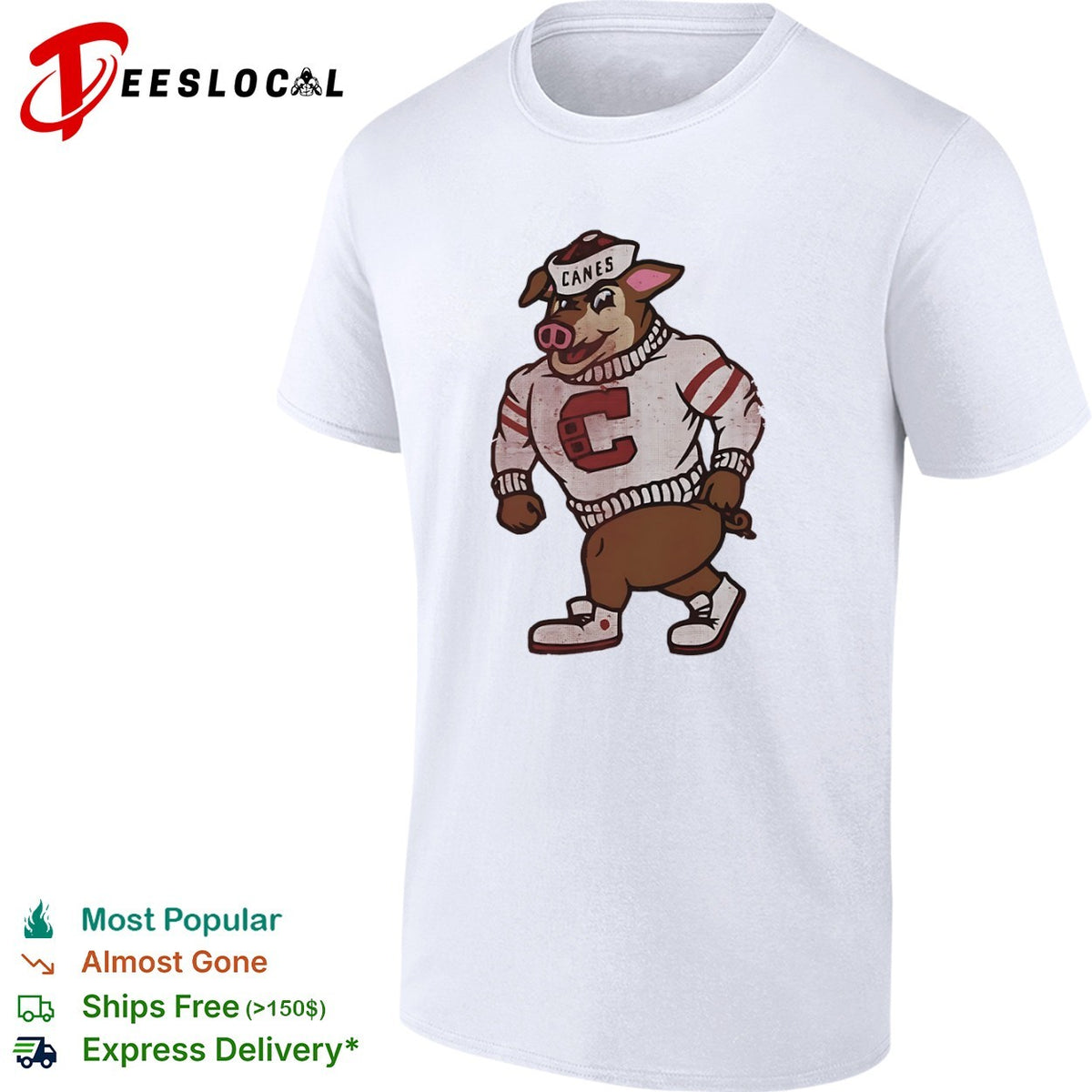 Carolina Hurricanes Canes Pig Mascot hockey shirt