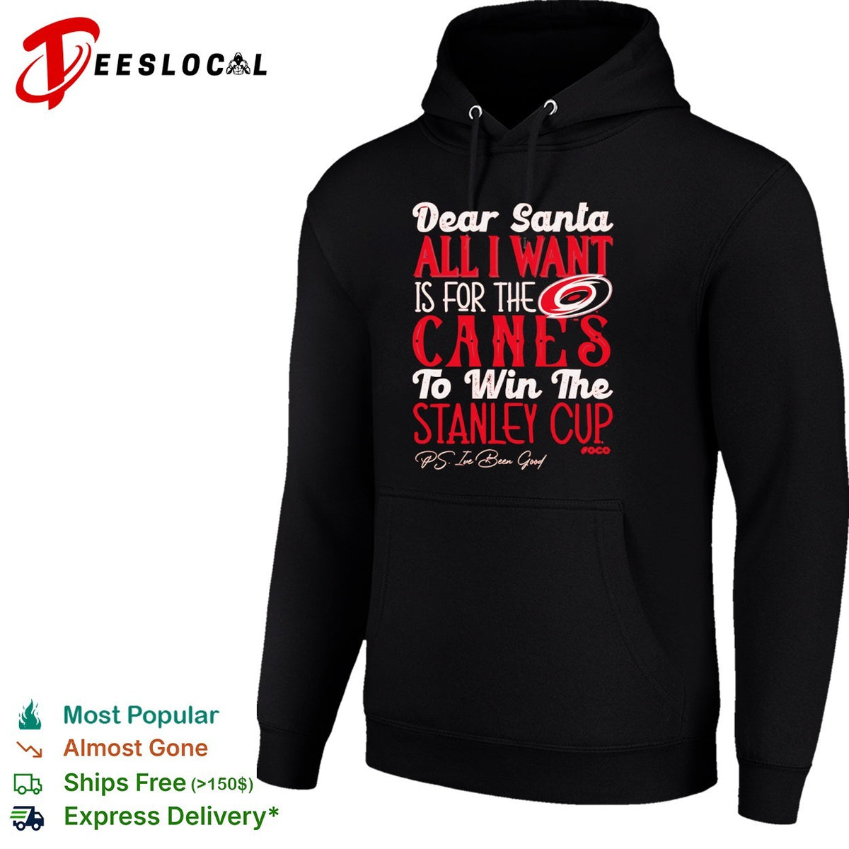 Carolina Hurricanes Dear Santa All I Want Is for the Canes to Win the Stanley Cup shirt