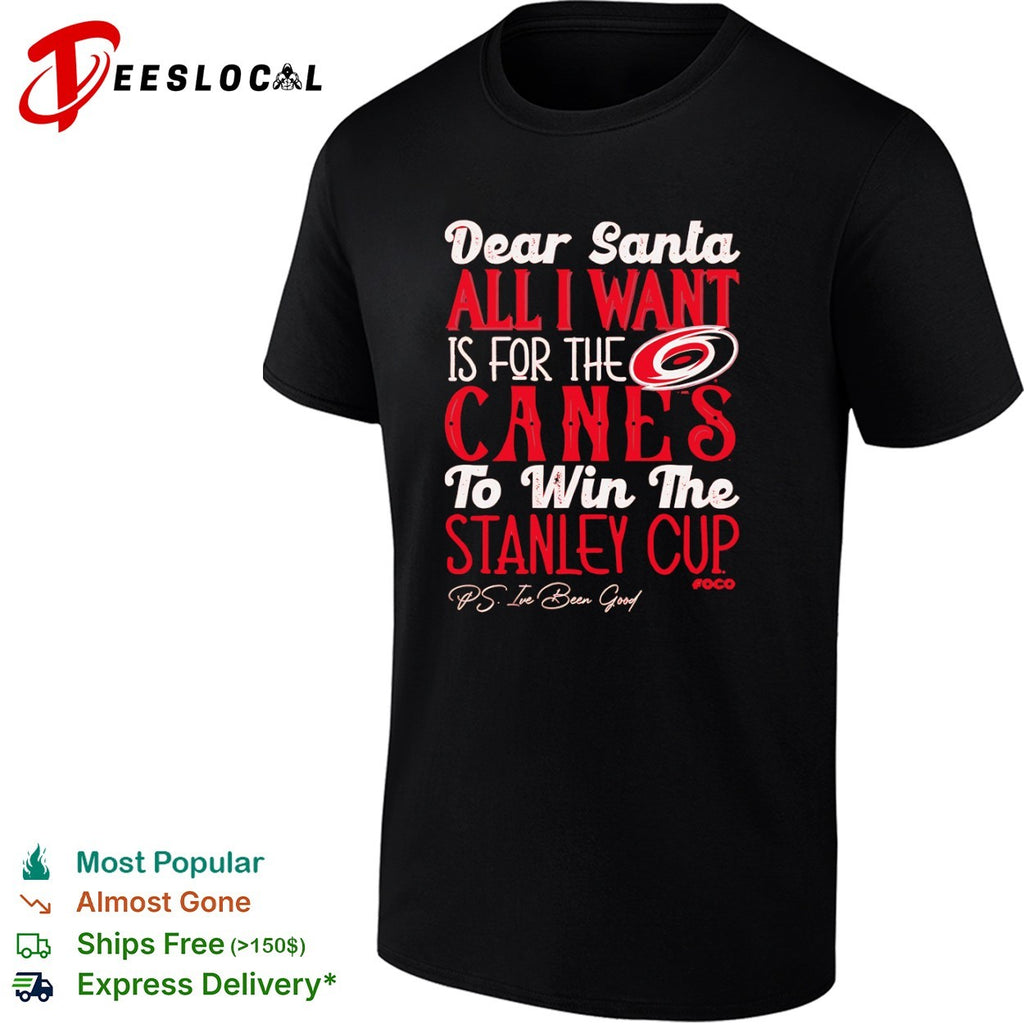 Carolina Hurricanes Dear Santa All I Want Is for the Canes to Win the Stanley Cup shirt
