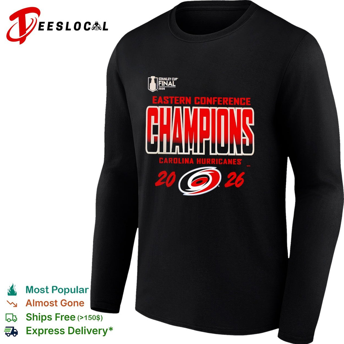 Carolina Hurricanes Eastern Conference Champions 2026 Stanley Cup Final official bold text shirt