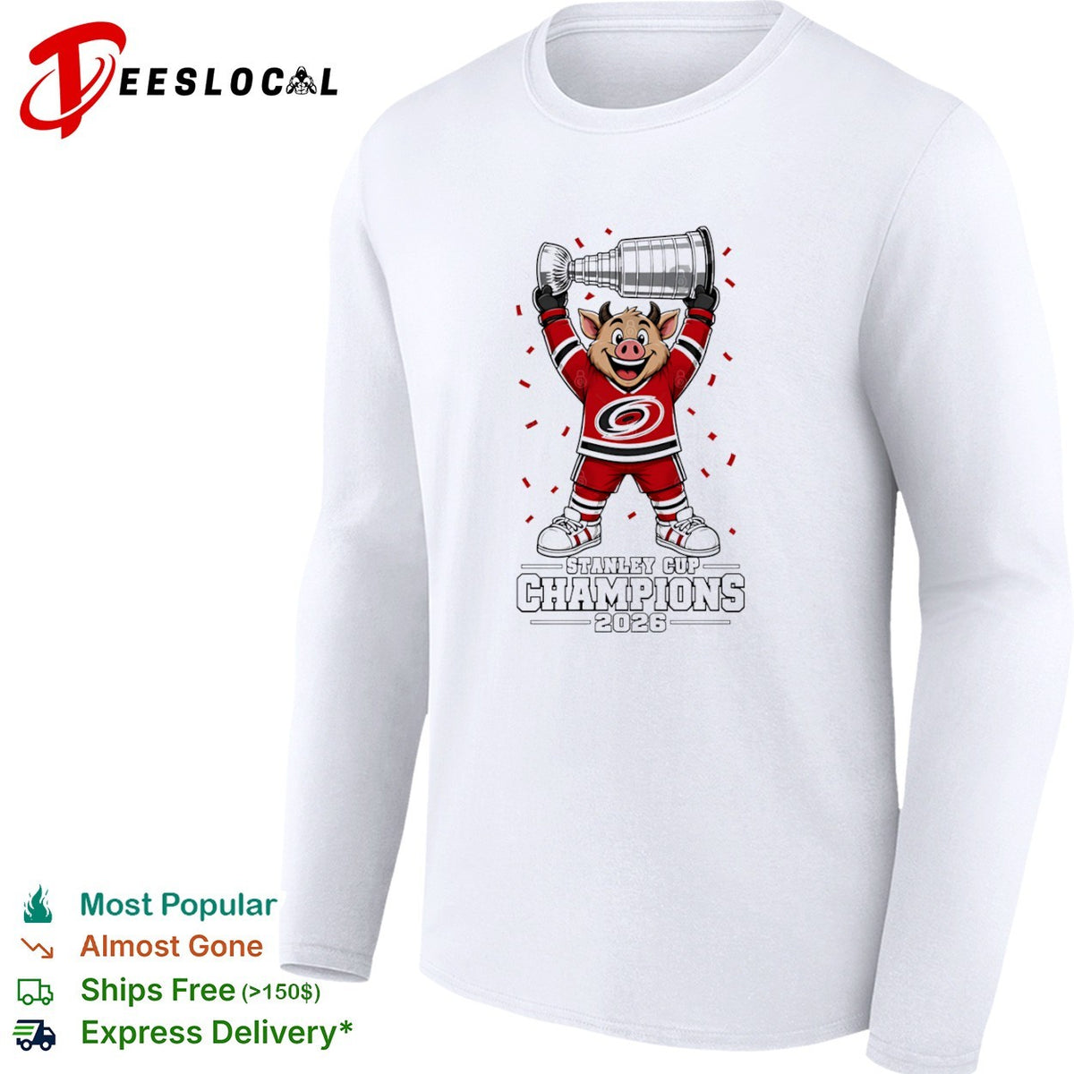 Carolina Hurricanes Mascot Stanley Cup Champions 2026 NHL shirt