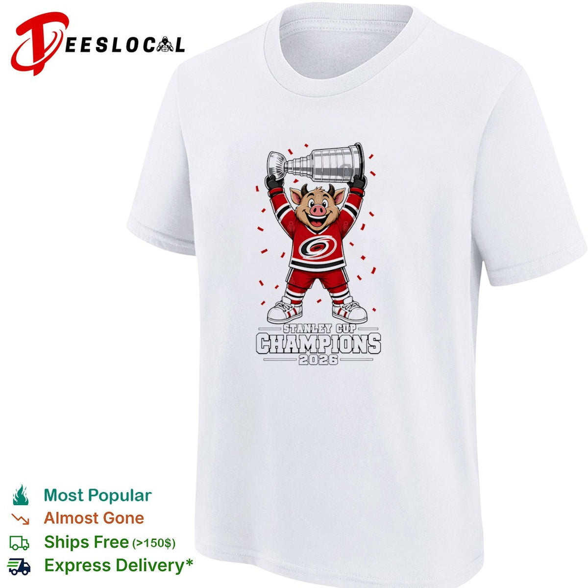 Carolina Hurricanes Mascot Stanley Cup Champions 2026 NHL shirt