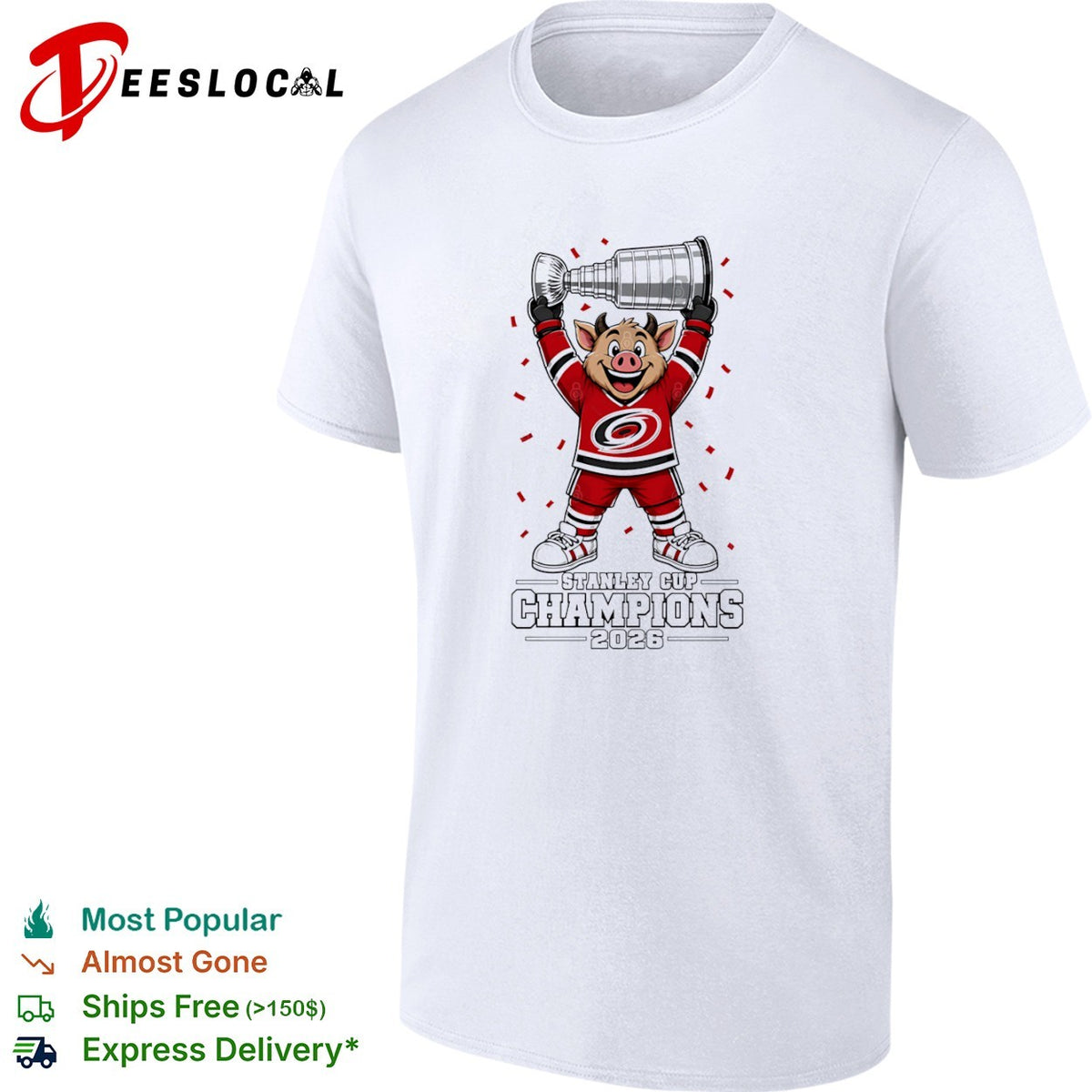 Carolina Hurricanes Mascot Stanley Cup Champions 2026 NHL shirt