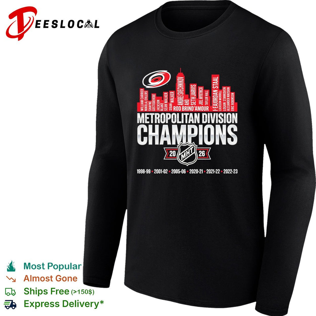Carolina Hurricanes Metropolitan Division Champions Rod Brind Amour 2026 shirt