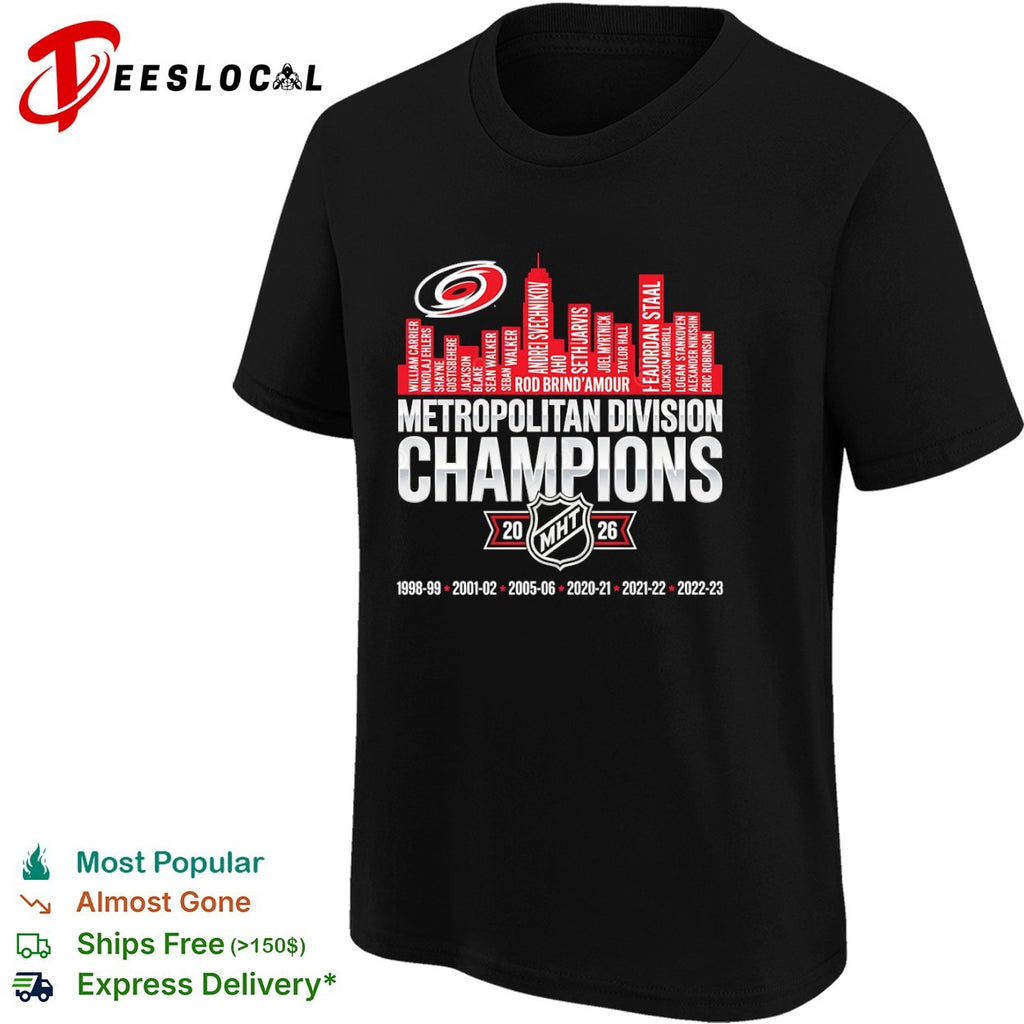 Carolina Hurricanes Metropolitan Division Champions Rod Brind Amour 2026 shirt