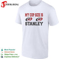 Carolina Hurricanes My cup size is Stanley humor bold text shirt