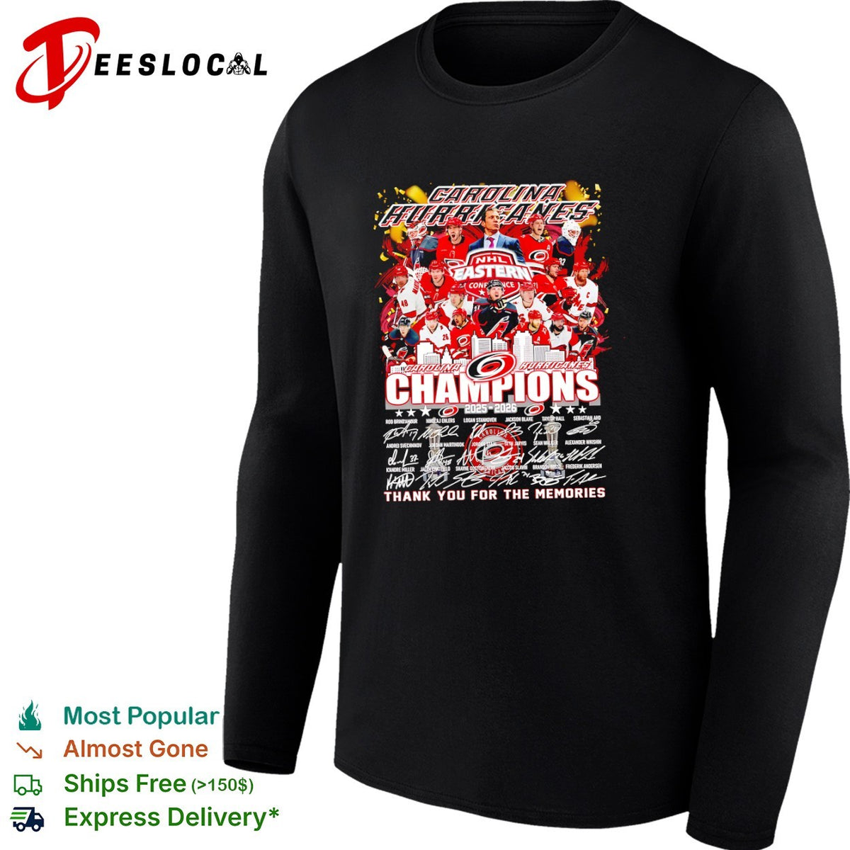 Carolina Hurricanes Rod BrindAmour Champions 2025 2026 NHL shirt
