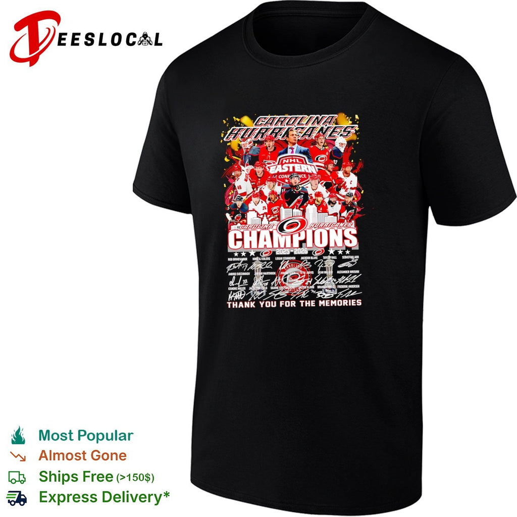 Carolina Hurricanes Rod BrindAmour Champions 2025 2026 NHL shirt