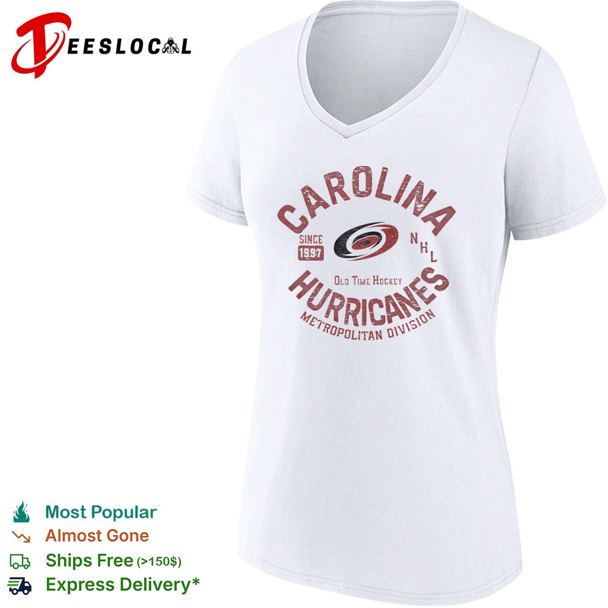Carolina Hurricanes Since 1997 NHL Old Time Hockey Metropolitan Division shirt
