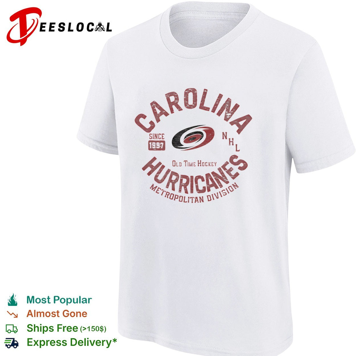 Carolina Hurricanes Since 1997 NHL Old Time Hockey Metropolitan Division shirt