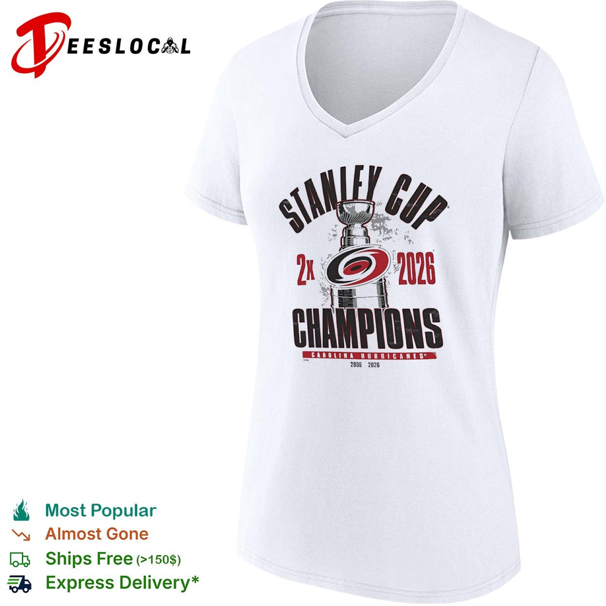 Carolina Hurricanes Stanley Cup 2x 2026 Champions 2006 2026 shirt