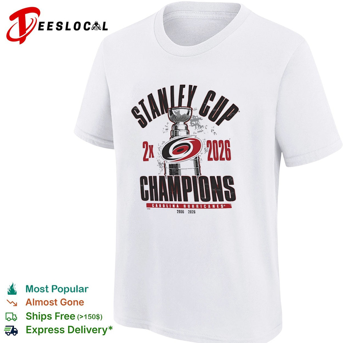 Carolina Hurricanes Stanley Cup 2x 2026 Champions 2006 2026 shirt
