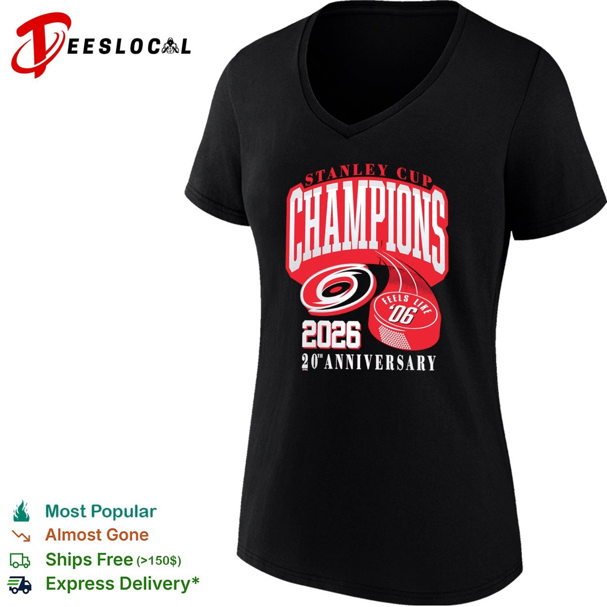 Carolina Hurricanes Stanley Cup Champions 2026 20th Anniversary shirt